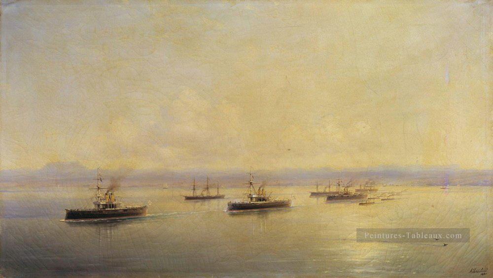 flotte à Sébastopol 1890 Romantique Ivan Aivazovsky russe Peintures à l'huile